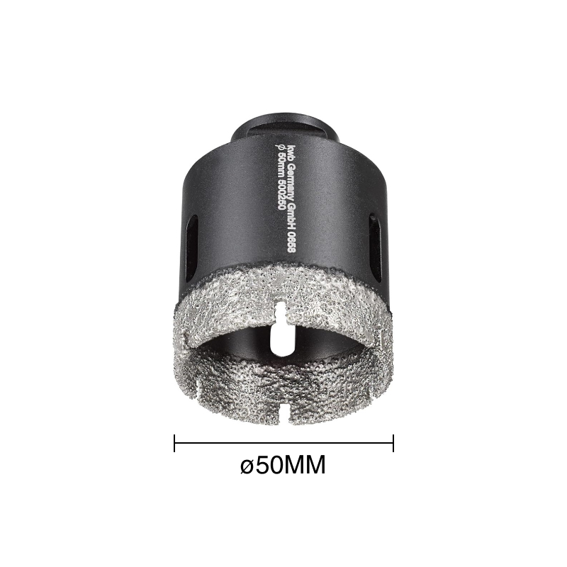 Sierra corona revestida de diamante p/corte seco ø 50mm rosca M14