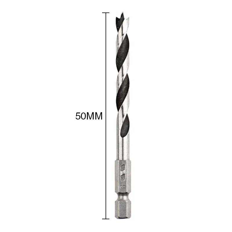 Mecha espiral p/madera encastre hexagonal ø 4mm x 50mm