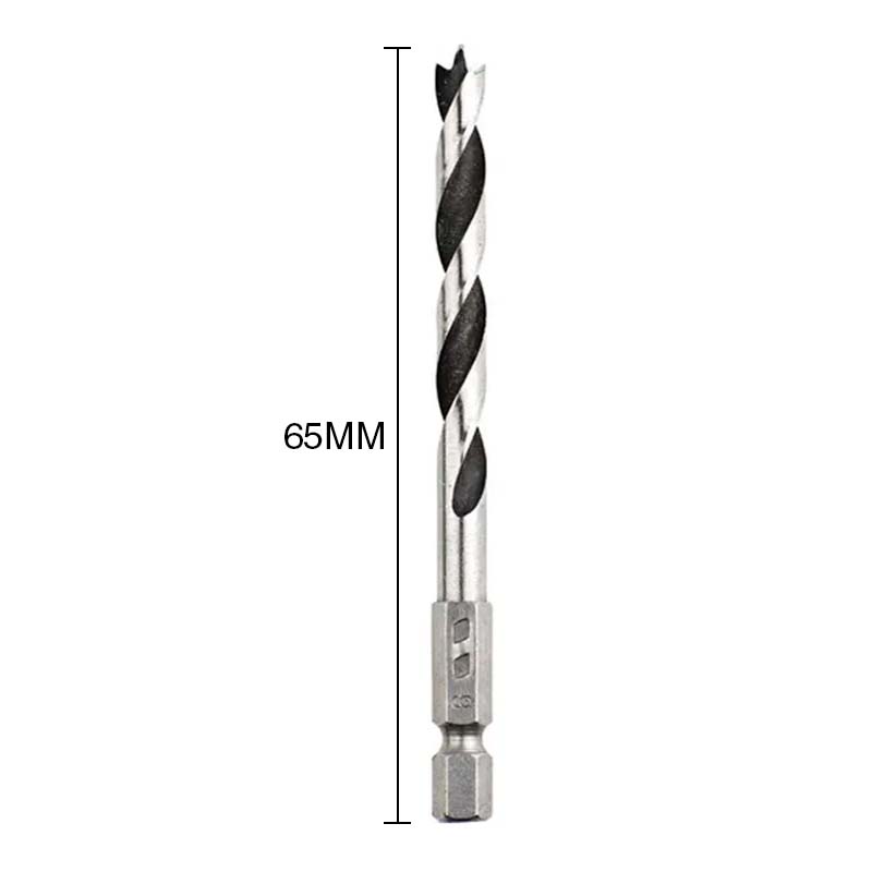 Mecha espiral p/madera encastre hexagonal ø 6mm x 65mm