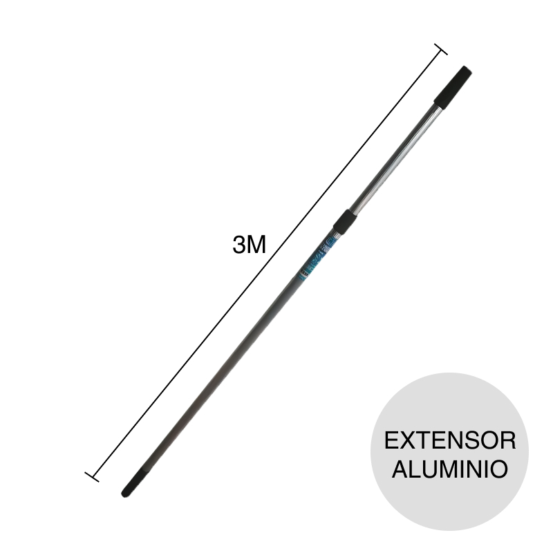 Extensor alargue aluminio c/puntera x 3m