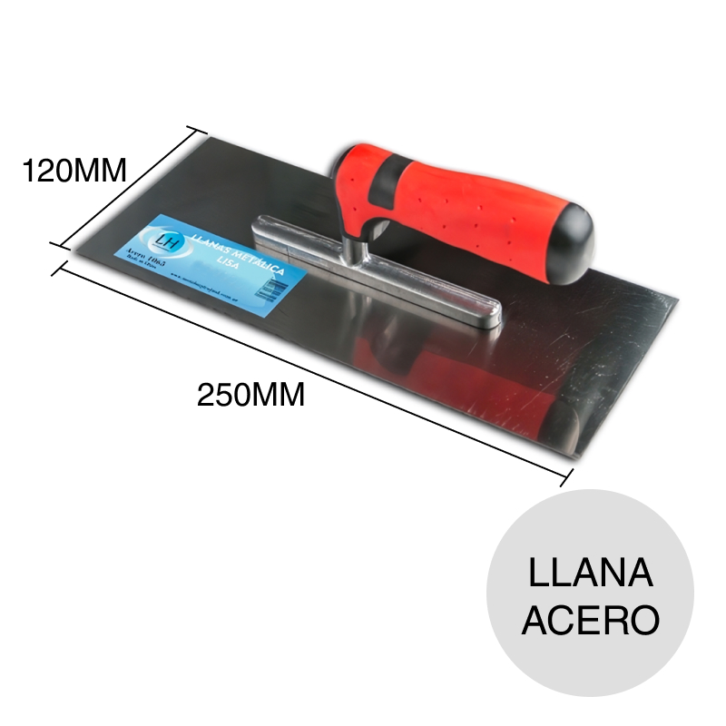 Llana lisa importada acero 120mm x 250mm