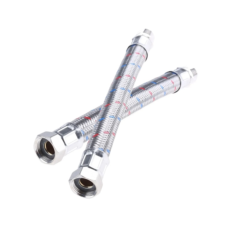 Flexible mallado agua caliente acero ø 1/2" x 400mm pack x 2u