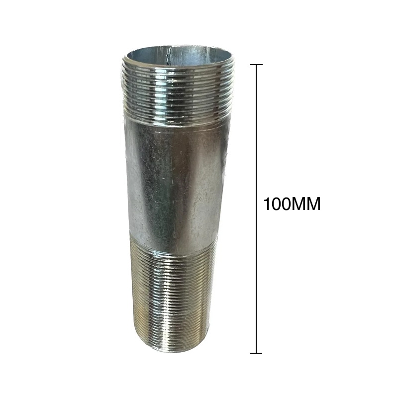 Prolongacion alargue p/canilla monocomando acero x 100mm