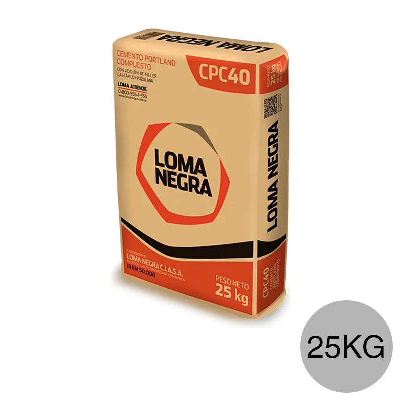 Cemento portland compuesto CPC40 estructural bolsa x 25kg
