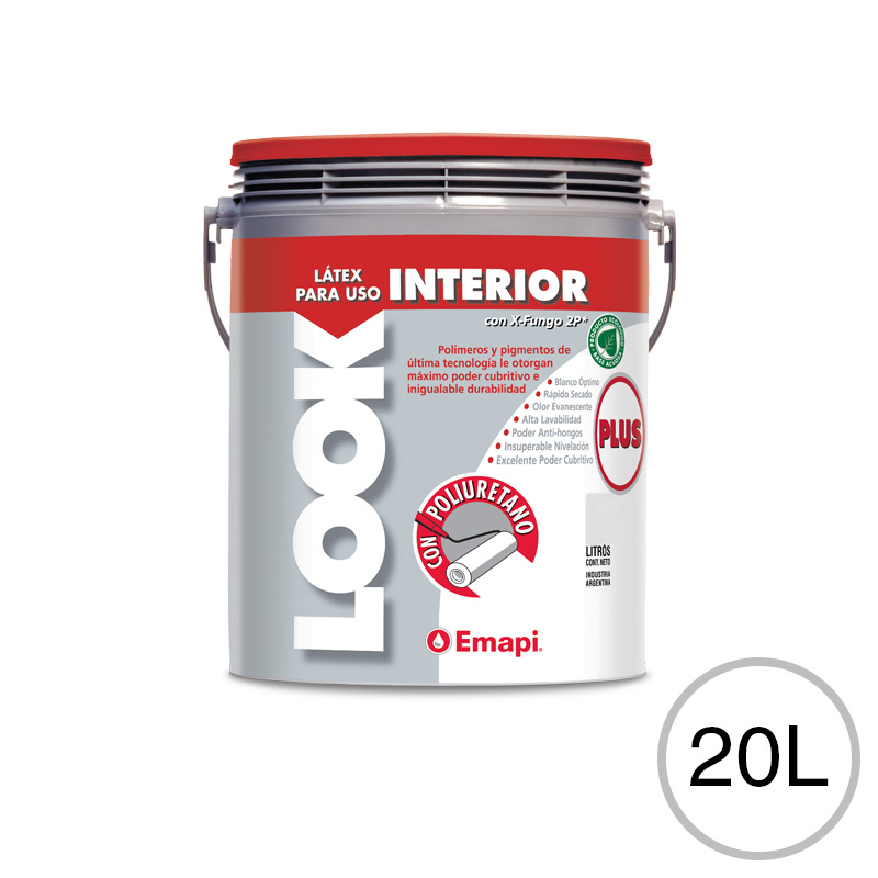 Pintura latex acrilico Look interior blanco mate balde x 20l