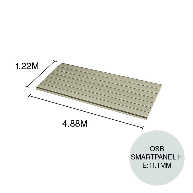 Placa SmartPanel H simil siding OSB exterior 11.1mm x 1.22m x 4.88m