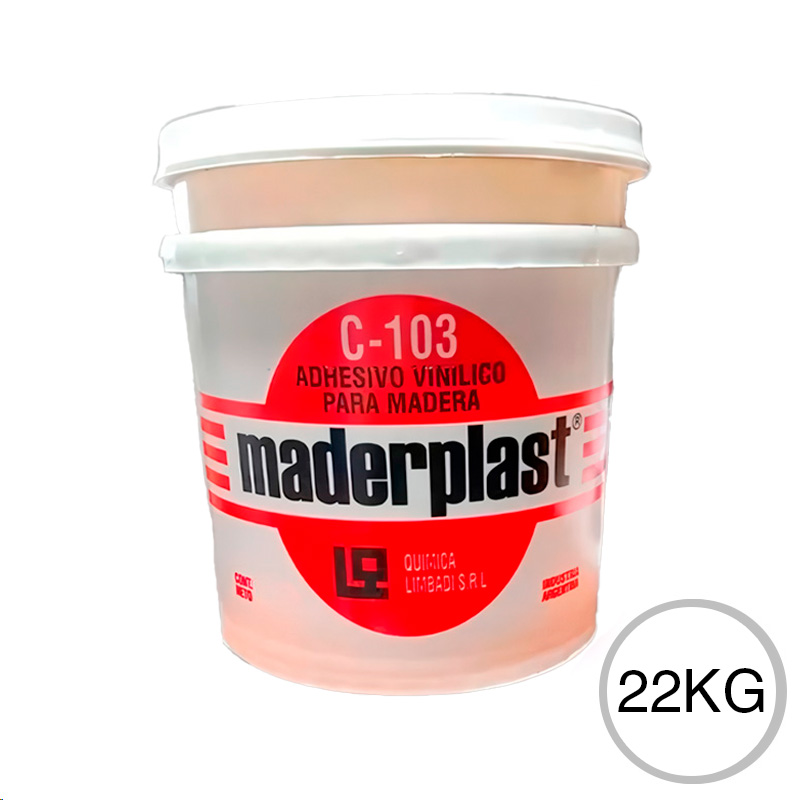 Adhesivo vinilico C-103 extra fuerte p/maderas blanco balde x 22kg