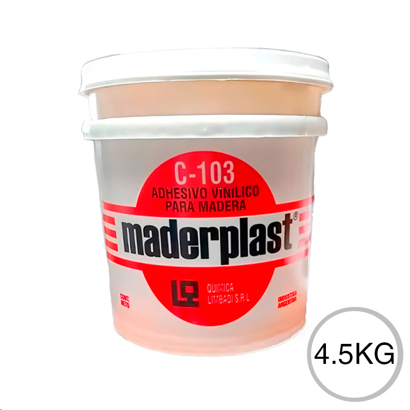 Adhesivo vinilico C-103 extra fuerte p/maderas blanco balde x 4.5kg