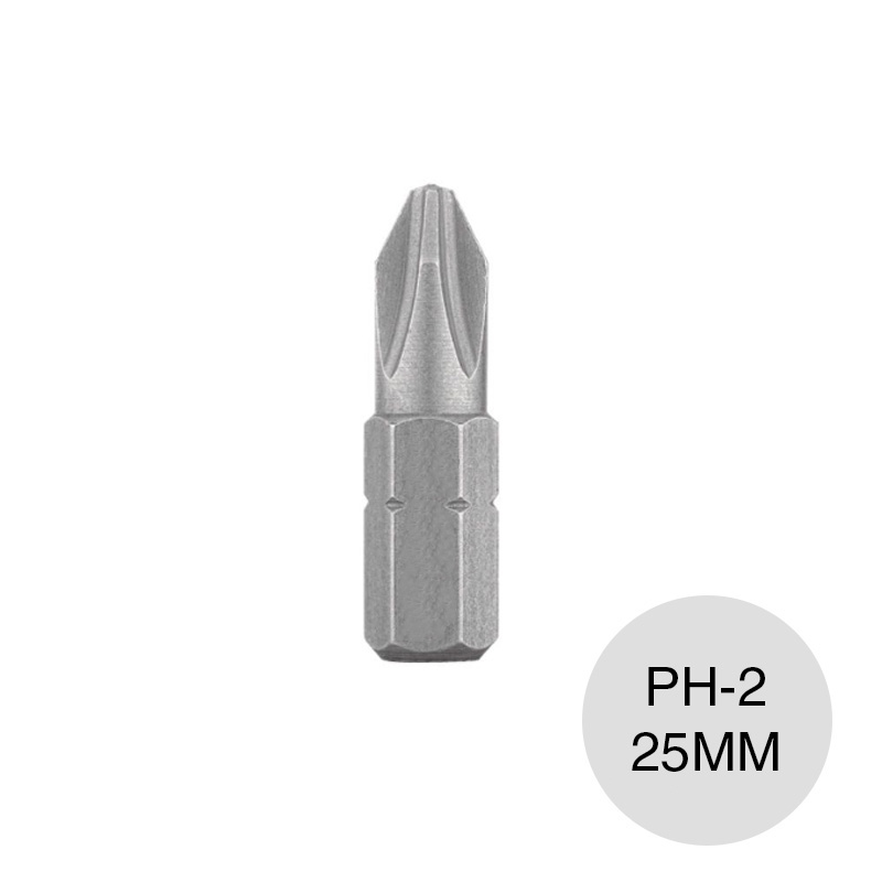 Punta estandar atornillador PH-2 25mm