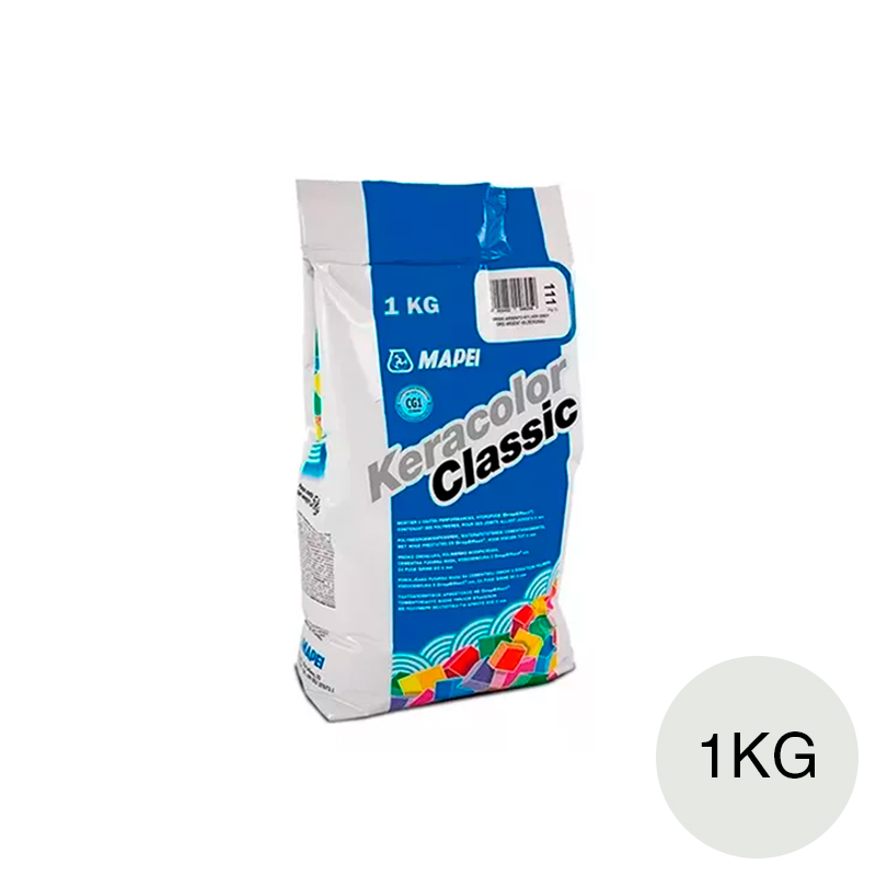 Pastina Keracolor classic ceramicos/porcellanatos/piedras juntas construccion seco hasta 6mm interior/exterior 103-blanco luna bolsa x 1kg