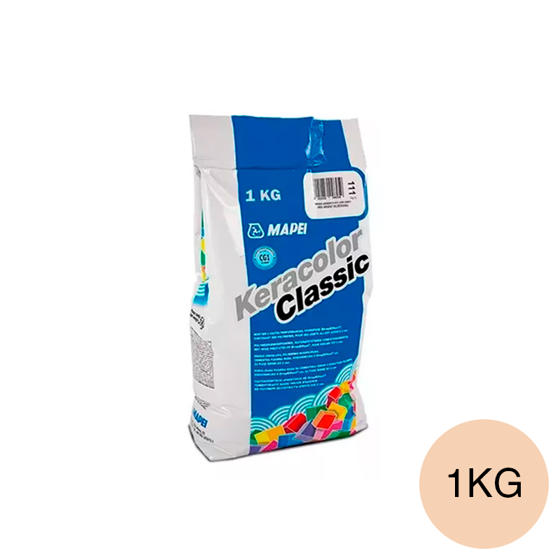 Pastina Keracolor classic ceramicos/porcellanatos/piedras juntas construccion seco hasta 6mm interior/exterior 132-beige 2000 bolsa x 1kg