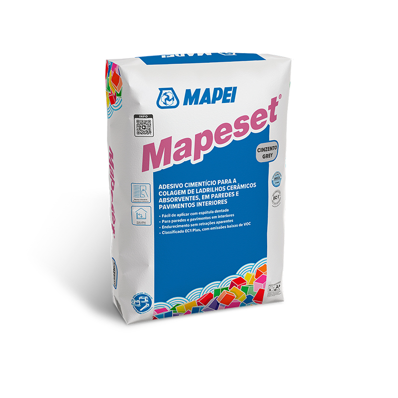 Adhesivo Mapeset cementicio pisos y revestimientos ceramicos bolsa x 25kg