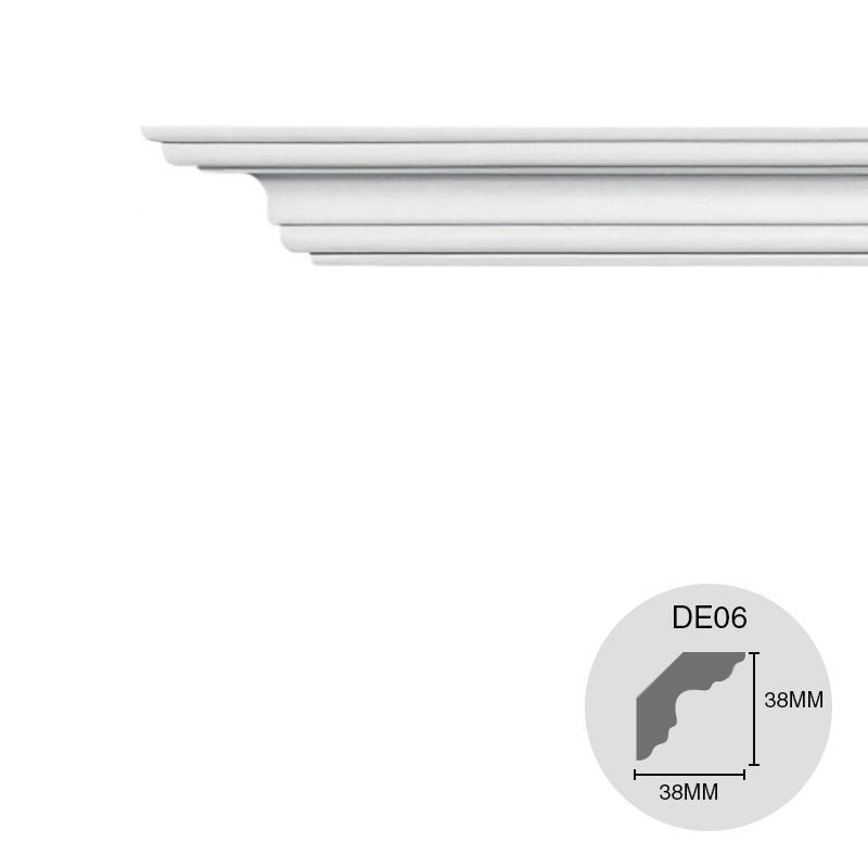 Moldura decorativa techo pared EPS DE06 38mm x 38mm x 2m