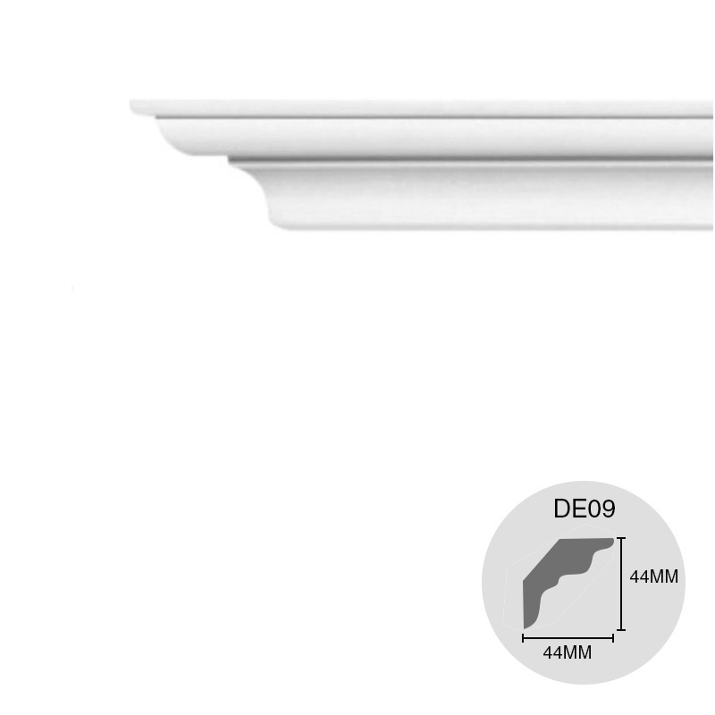 Moldura decorativa techo pared EPS DE09 44mm x 44mm x 2m