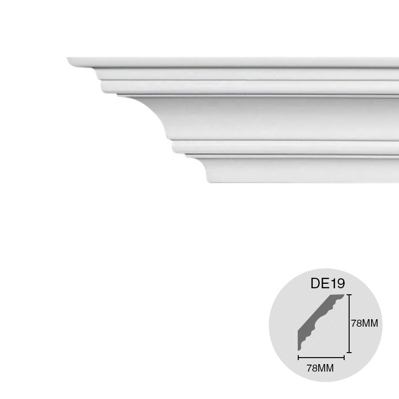 Moldura decorativa techo pared EPS DE19 78mm x 78mm x 2m