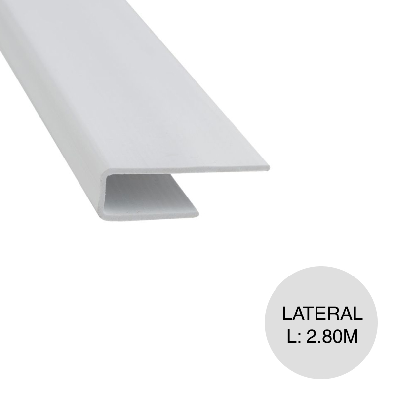 Perfil lateral PVC p/cielorraso gris fresno x 2.80m