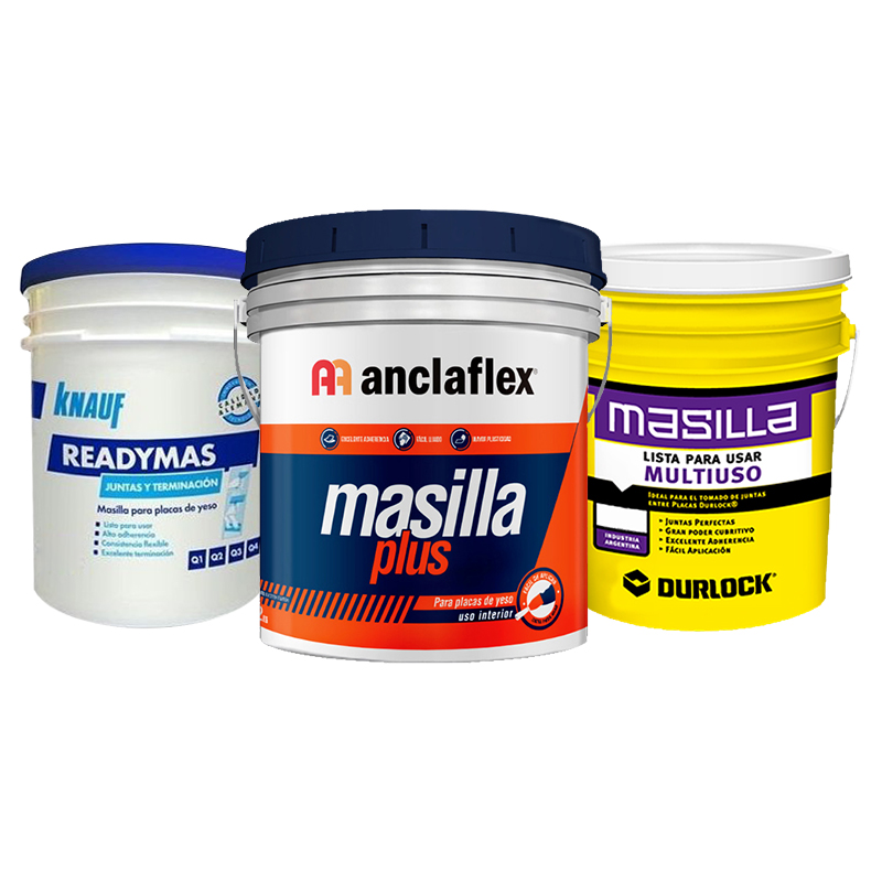 Masillas tomado juntas construccion seco y terminacion interior