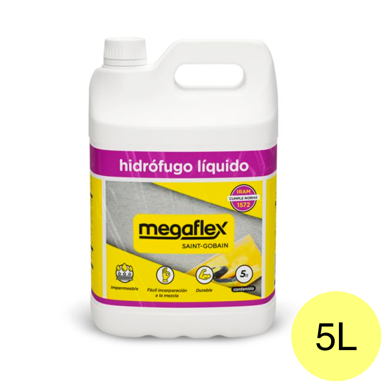 Aditivo hidrofugo liquido bidon x 5l