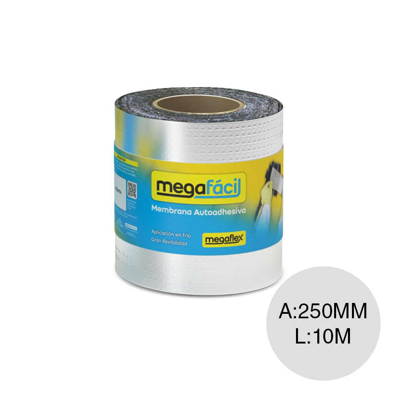 MegaFacil autoadhesiva 2510 aluminio rollo x 250mm x 10m