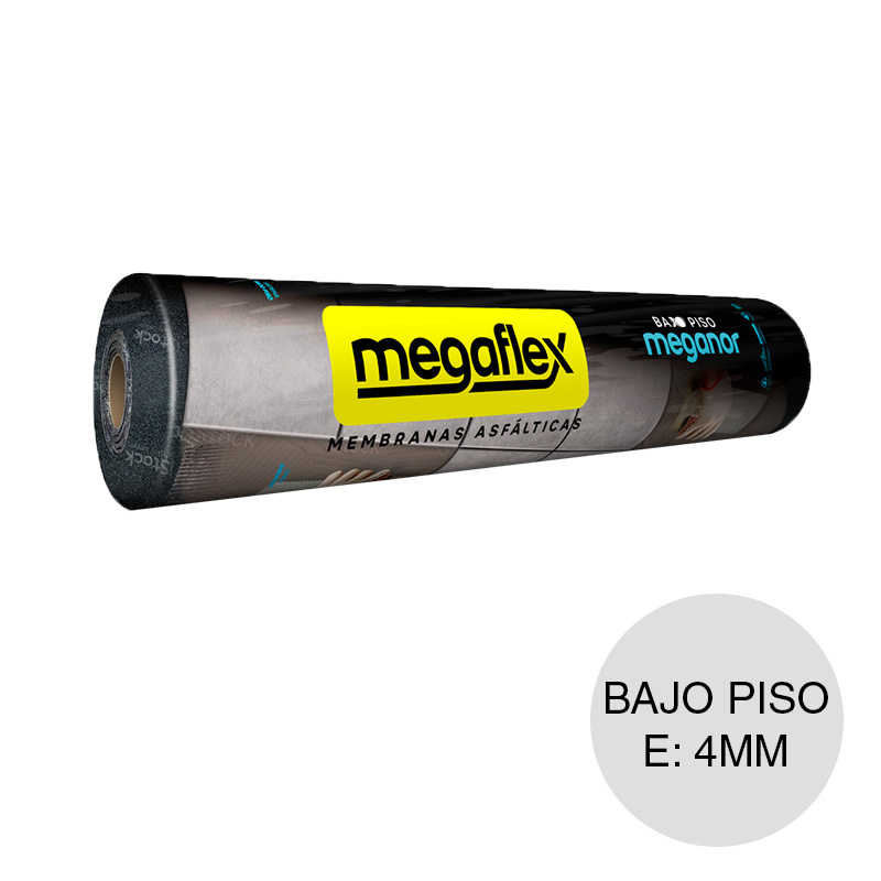 Megaflex Meganor bajo piso 47kg rollo x 4mm x 1m x 10m