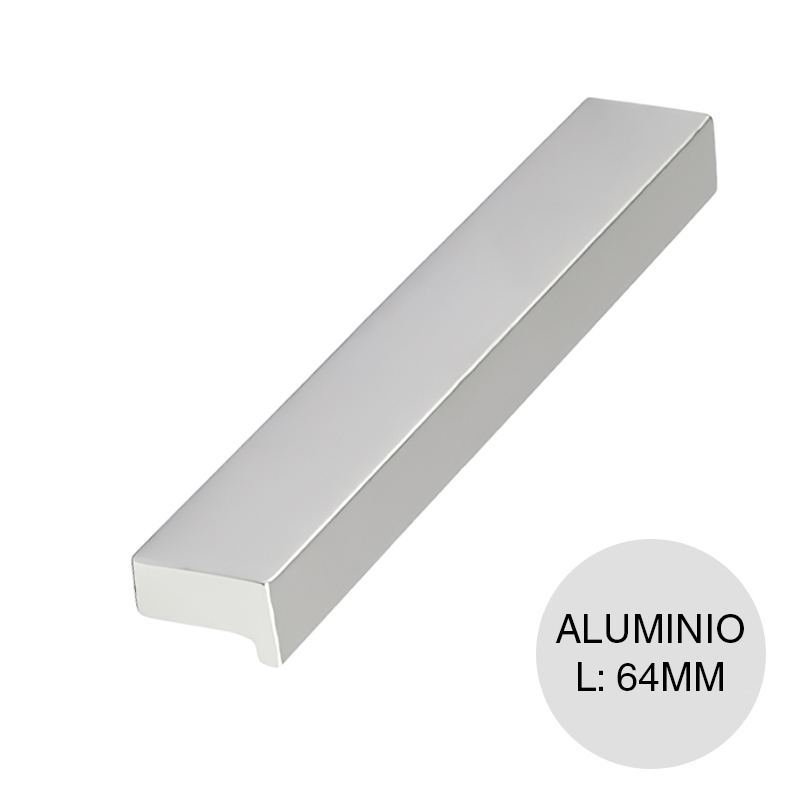 Manija p/muebles 6020 aluminio 64mm