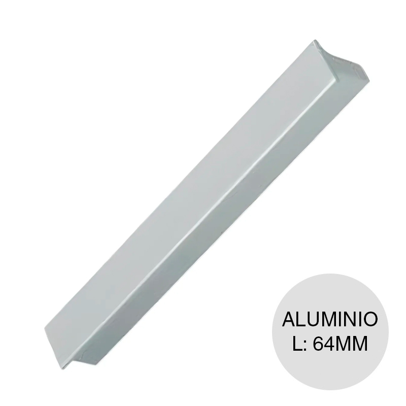 Manija p/muebles 14 T aluminio 64mm