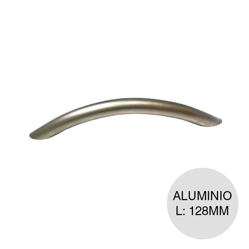Manija p/muebles Curviline aluminio 128mm