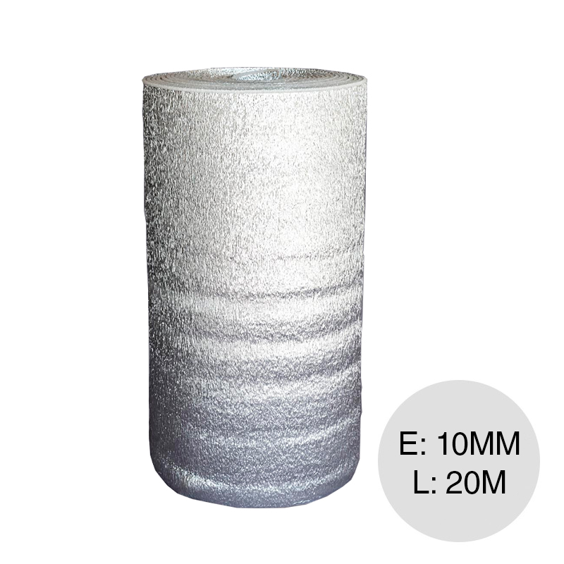 ESPUMA POLIETILENO FTR 10MM SIMPLE ALUMINIO 20M2