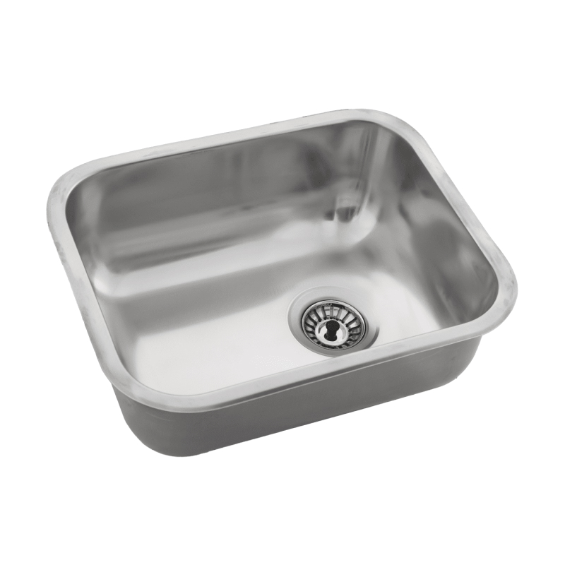 Pileta cocina simple Vesta acero inoxidable 304 bajomesada pulido 180mm x 340mm x 440mm