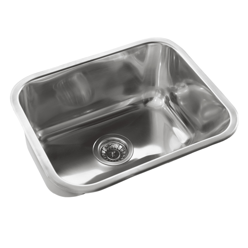 Pileta lavadero acero inoxidable 304 bajomesada satinado 240mm x 370mm x 460mm