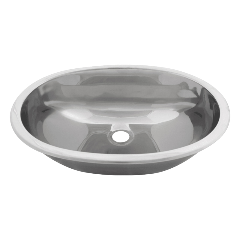 Pileta baño ovalada Nova acero inoxidable 304 bajomesada brillante 150mm x 290mm x 400mm