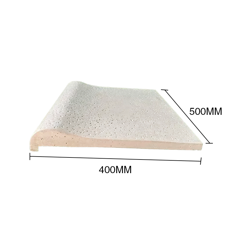 Loseta atermica hormigon borde recto rompeolas 400mm x 500mm