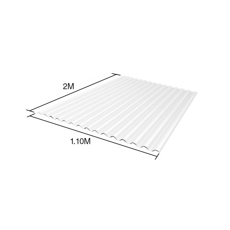 Chapa acanalada policarbonato opalina 2m x 1.1m x 0.8mm