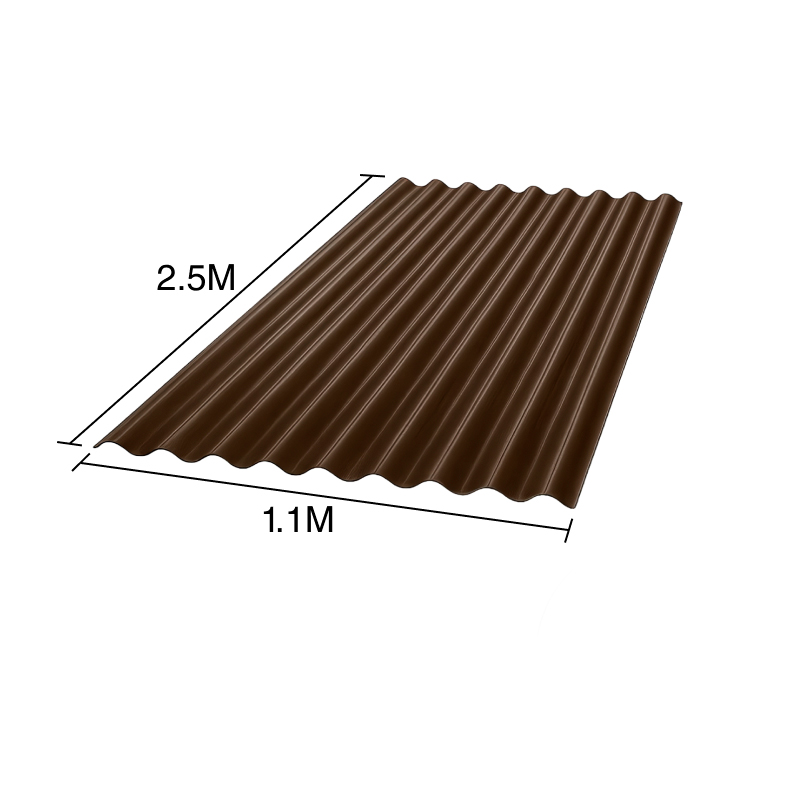 Chapa acanalada policarbonato fume 2.5m x 1.1m x 0.8mm