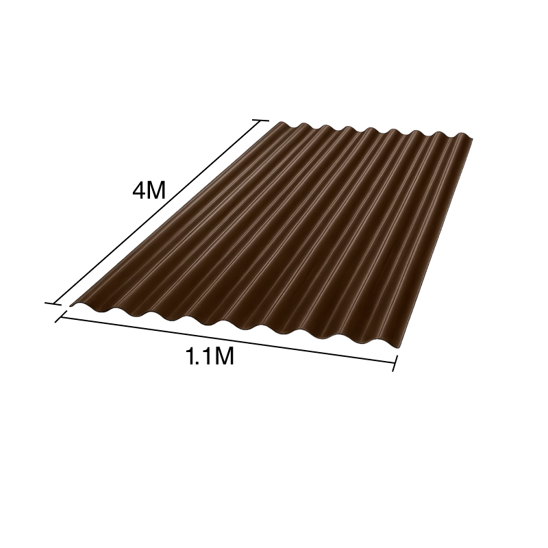 Chapa acanalada policarbonato fume 4m x 1.1m x 0.8mm