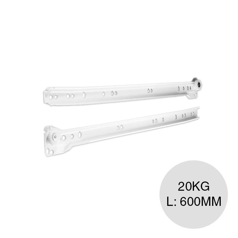 Corredera tipo Z 20kg acero blanco 30mm x 600mm