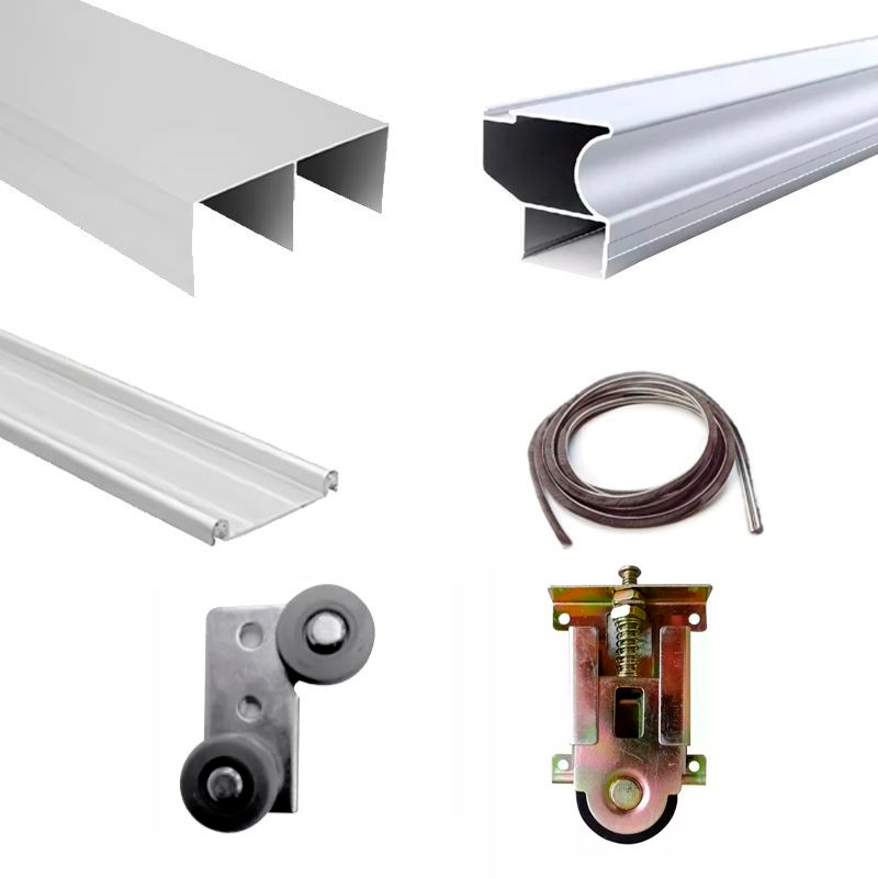 Sistema corredizo p/placard 2 hojas aluminio 2m x 2.40m