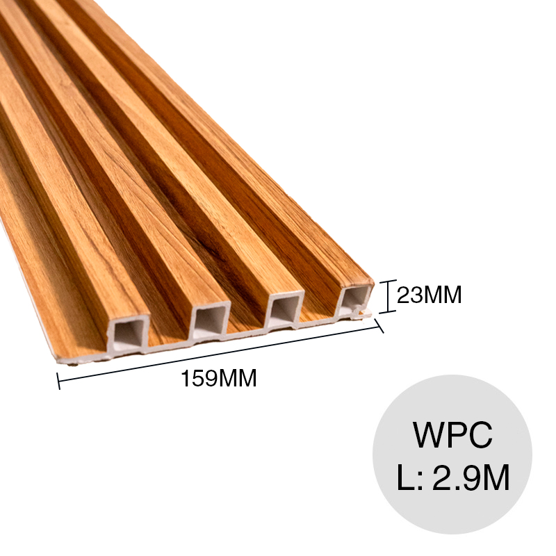 Revestimiento varillado WPC interior roble 23mm x 159mm x 2.9m