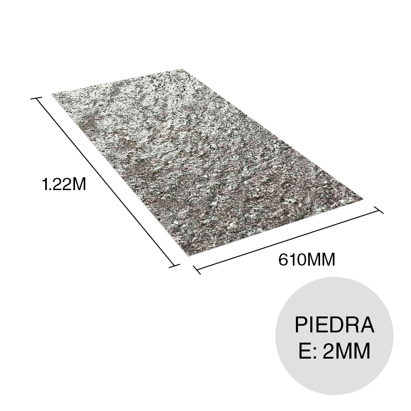 Lamina de piedra Stone Flex grafito 2mm x 610mm x 1.22m