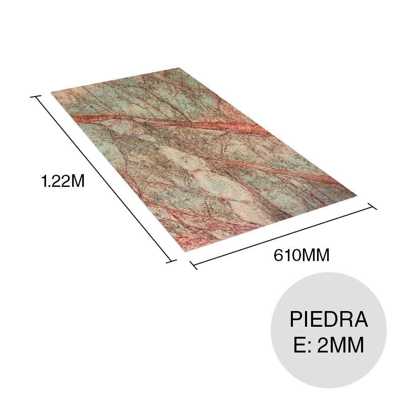 Lamina de piedra Stone Flex jade green 2mm x 610mm x 1.22m