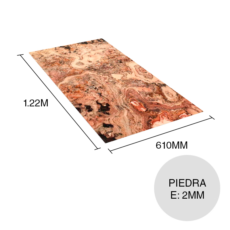 Lamina de piedra Stone Flex agata traslucido 2mm x 610mm x 1.22m