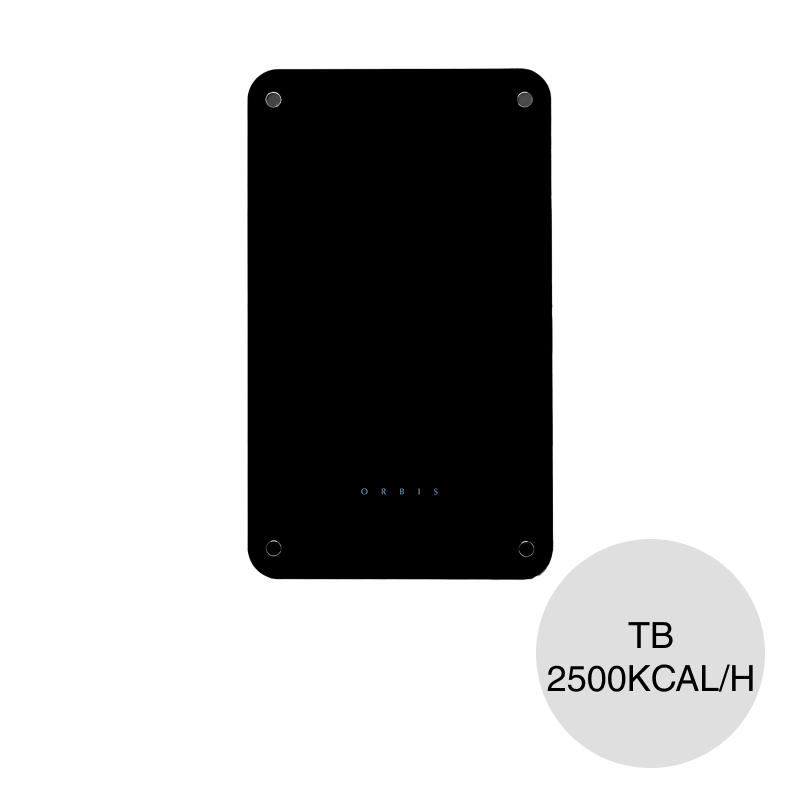 Calefactor tiro balanceado 2500kcal/h vidrio templado negro 173mm × 380mm × 636mm