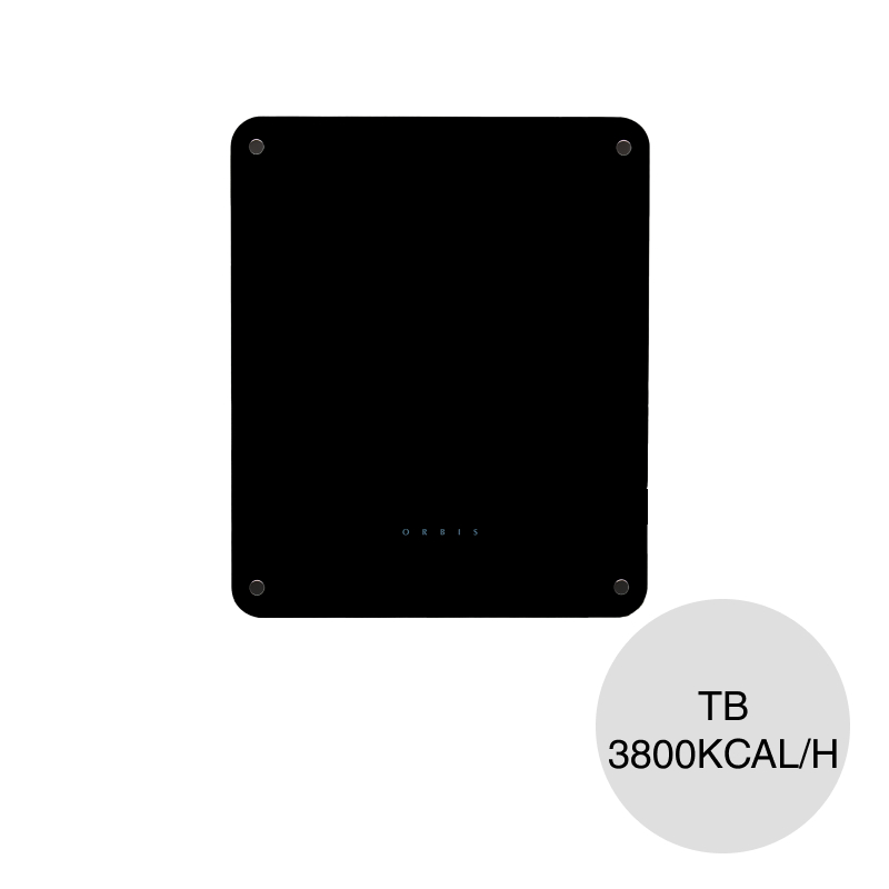 Calefactor tiro balanceado 3800kcal/h vidrio templado negro 173mm × 530mm × 636mm