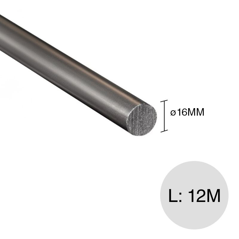 Hierro liso redondo laminado en caliente ø 16mm x 12m
