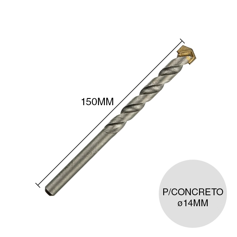 Mecha metal p/concreto ø 14mm x 150mm