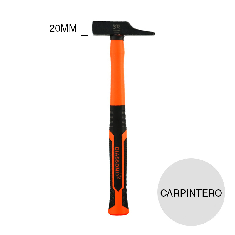 Martillo carpintero acero c/mango fibra de vidrio 20mm