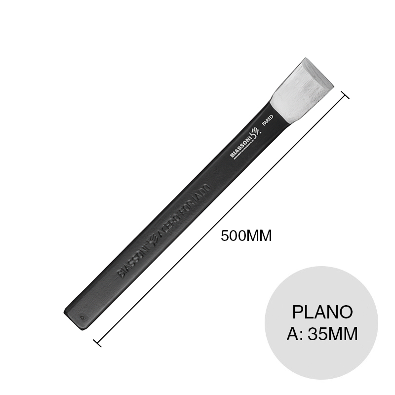 Cortafrios plano acero 500mm x 35mm