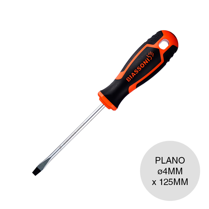 Destornillador punta plana conica imantada ø 4mm x 125mm