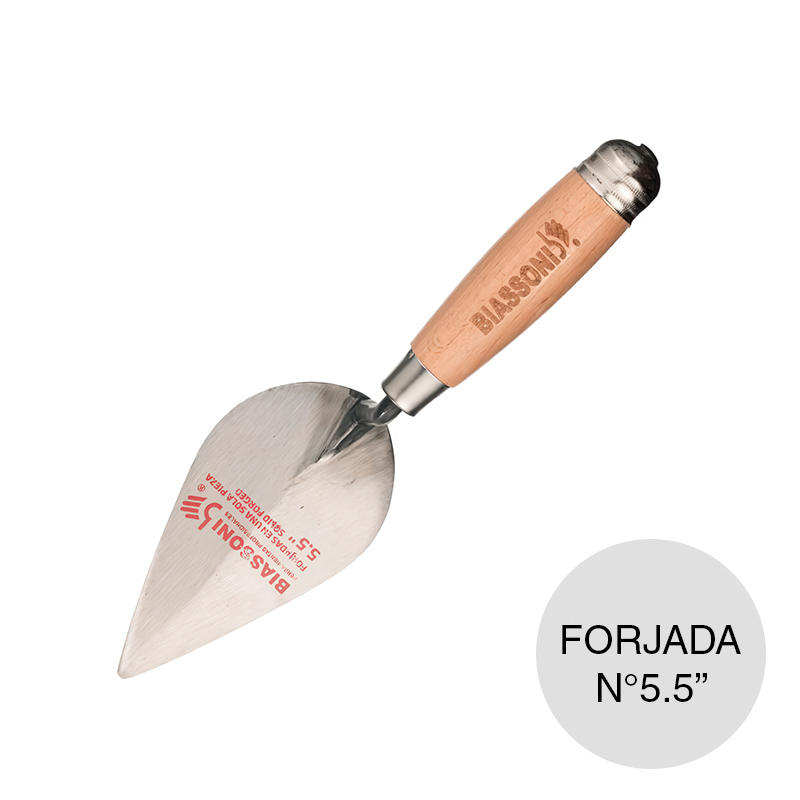 Cuchara albañil forjada punta N°5.5"