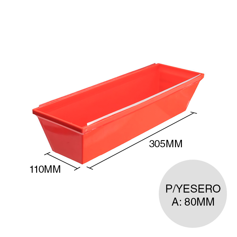 Bandeja plastica p/yesero 80mm x 110mm x 305mm